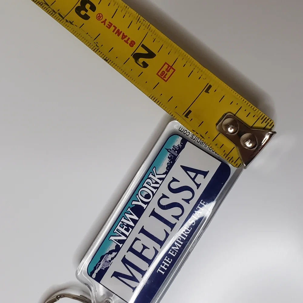 Melissa New York License Plate Keychain
